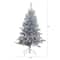 4ft. Pre-Lit Silver Tinsel Artificial Christmas Tree, Cool White Lights